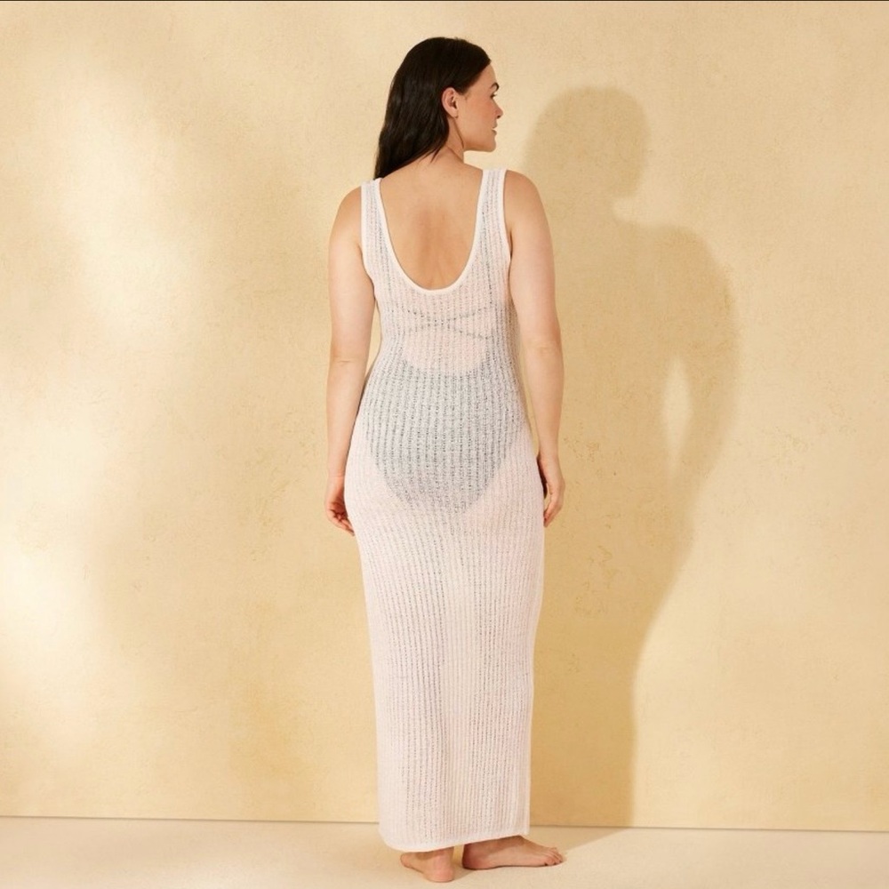 Shade & Shore White Knit Dress - Picture 3 of 9